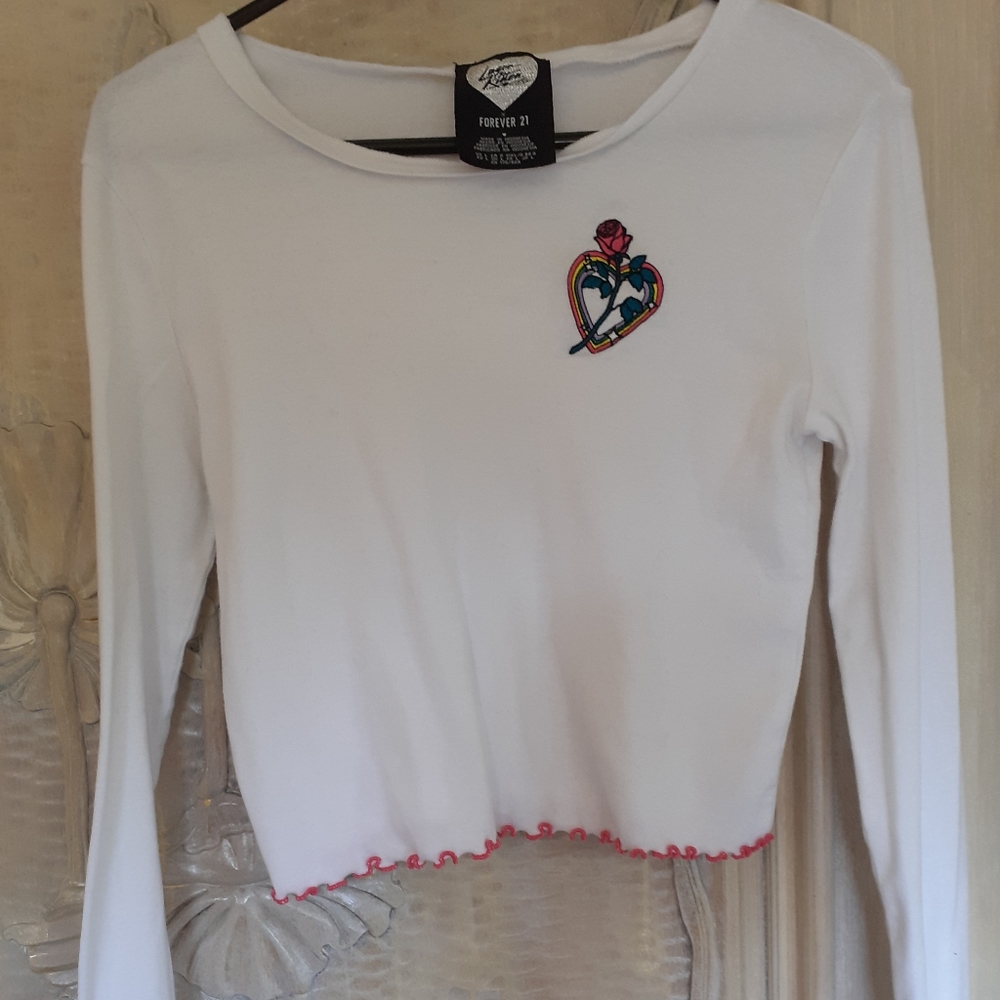 Laser Kitten x Forever 21 long sleeved crop top